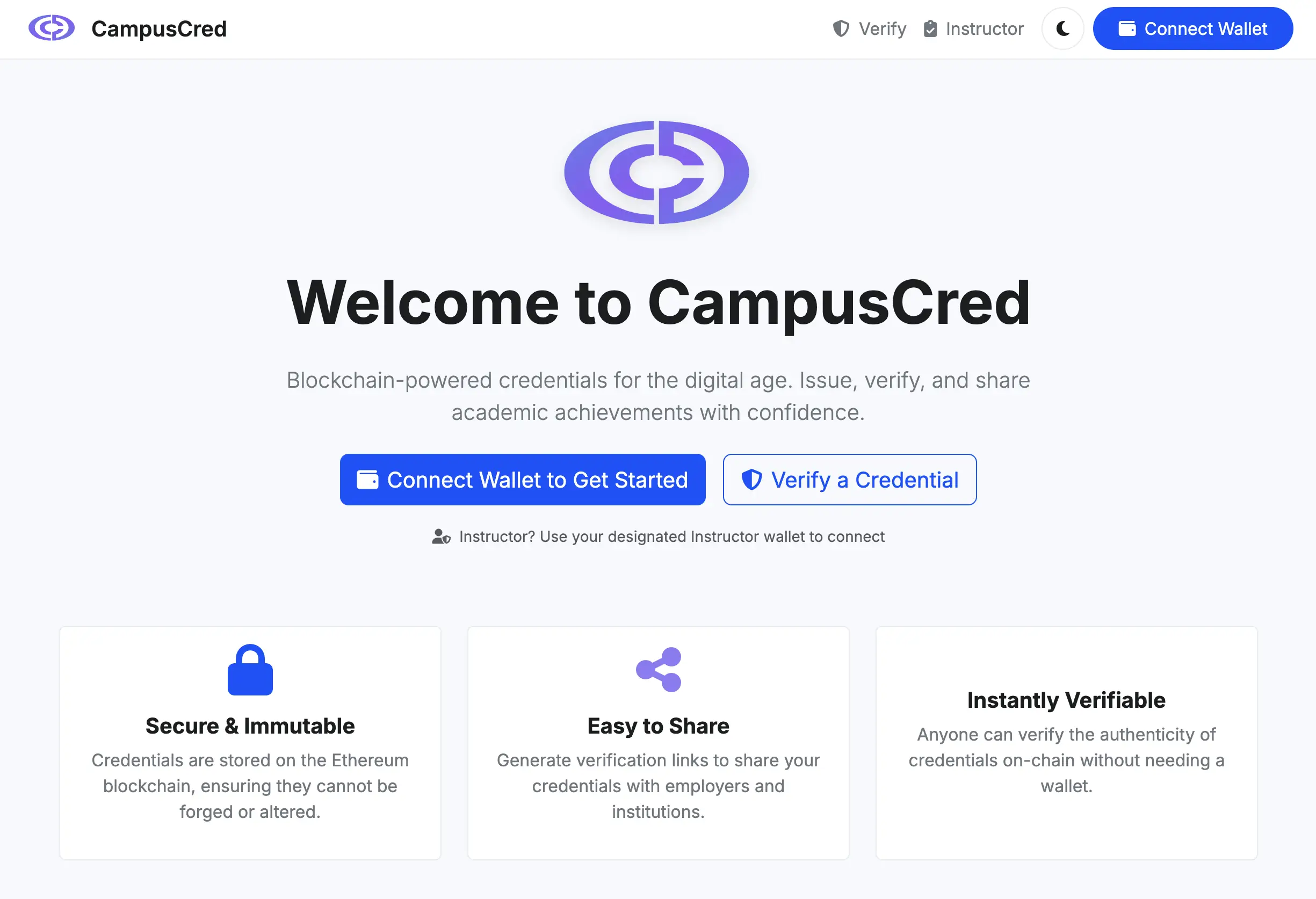 CampusCred Platform Visual